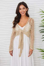 Load image into Gallery viewer, Metallic Open Knit Crochet Tie