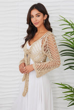 Load image into Gallery viewer, Metallic Open Knit Crochet Tie