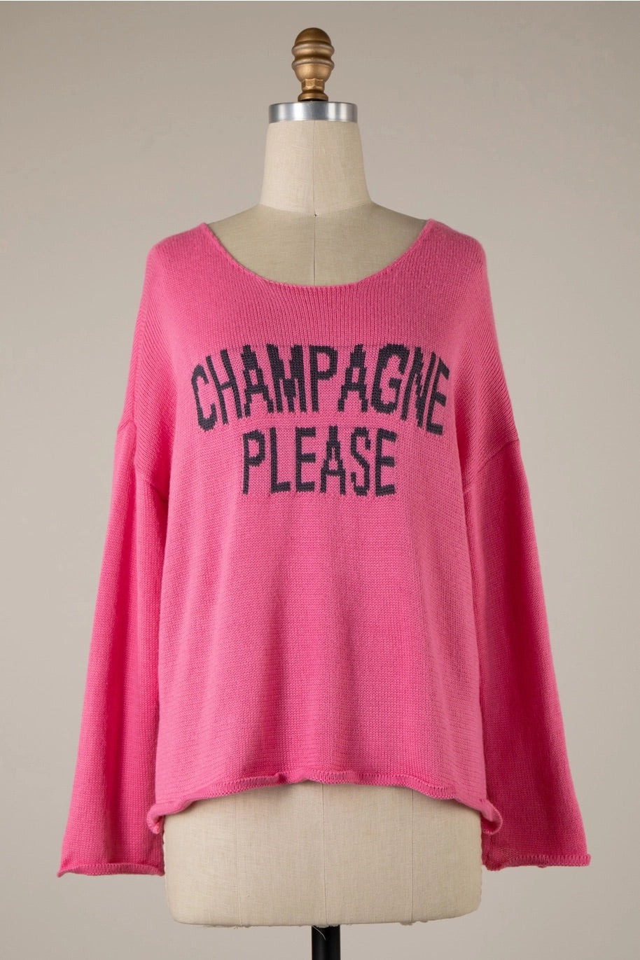 CHAMPAGNE PLEASE Supersoft Sweater