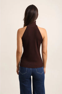 Rib Knit Turtleneck Tank