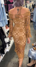 Load image into Gallery viewer, Tan Crochet Dress
