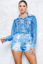 Load image into Gallery viewer, Botarri Faux-Denim Shorts
