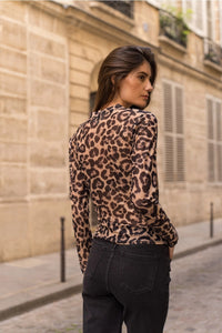 Leopard Wrap Top