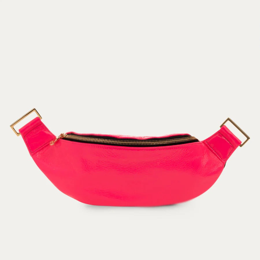 Neon Pink Crossbody - Patent Leather