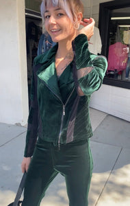 Ooh La La Custom Velvet Biker Jacket