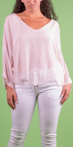 Silk Plunge Blouse