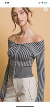 Load image into Gallery viewer, Love Tree Off-the-Shoulder Zip Up Sweater
