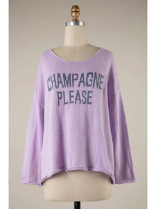 CHAMPAGNE PLEASE Supersoft Sweater