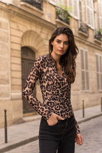 Leopard Wrap Top