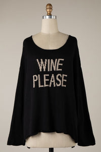 WINE PLEASE Supersoft Sweater