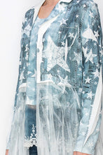 Load image into Gallery viewer, Denim Star Duster Jacket
