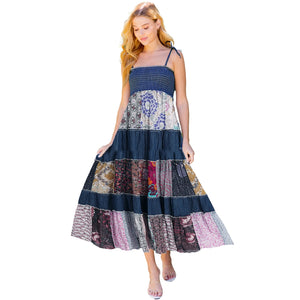 Tea Party Denim Patchwork Dress