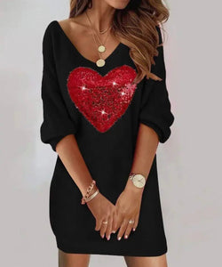 Sequin Heart Dress