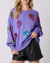 Load image into Gallery viewer, Sequined Skull Sweater
