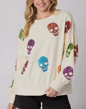 Load image into Gallery viewer, Sequined Skull Sweater
