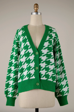 Load image into Gallery viewer, Holiday Houndstooth Cardigan
