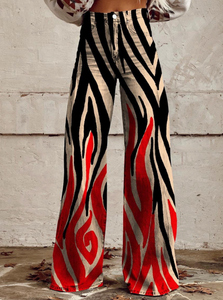 Festival Print Pants - Wide Leg