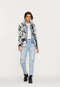Tie Dye Blazer with Denim Insert