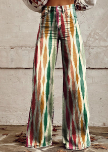Festival Print Pants - Wide Leg