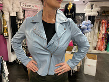 Load image into Gallery viewer, Faux Leather Crystal Jacket
